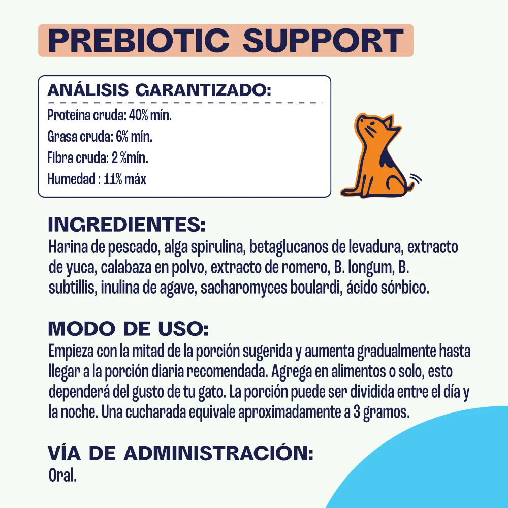 Probiótico Natural Gatos - PREBIOTIC SUPPORT